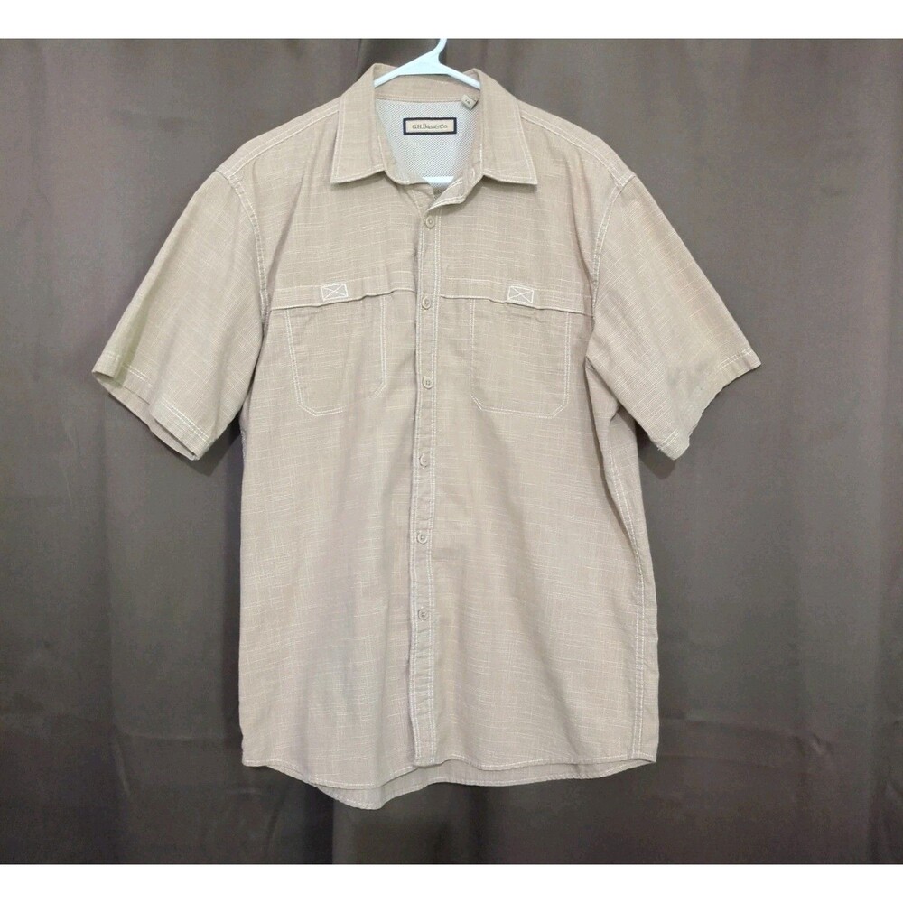 GH Bass & Co Short Sleeve Fishing Outdoors Shirt Mens L